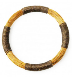 BRACELET OR VEGETAL MANGABA MARRON