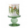 Fresh herbs candle and candleholder