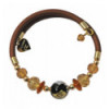 Murano glass bracelet – amber-coloured beads