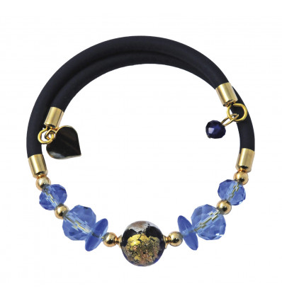 Murano glass bracelet - blue beads