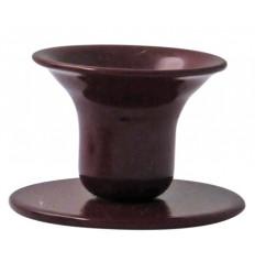 Candleholder in painted metal - Bordeaux
