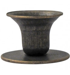 Candleholder in painted metal - Old bronze
