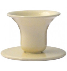 Candleholder in painted metal - Cream