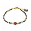BRACELET IZZY NOIR AVEC PERLE DE RUDRAKSHA