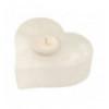 Selenite heart-shaped candle holder